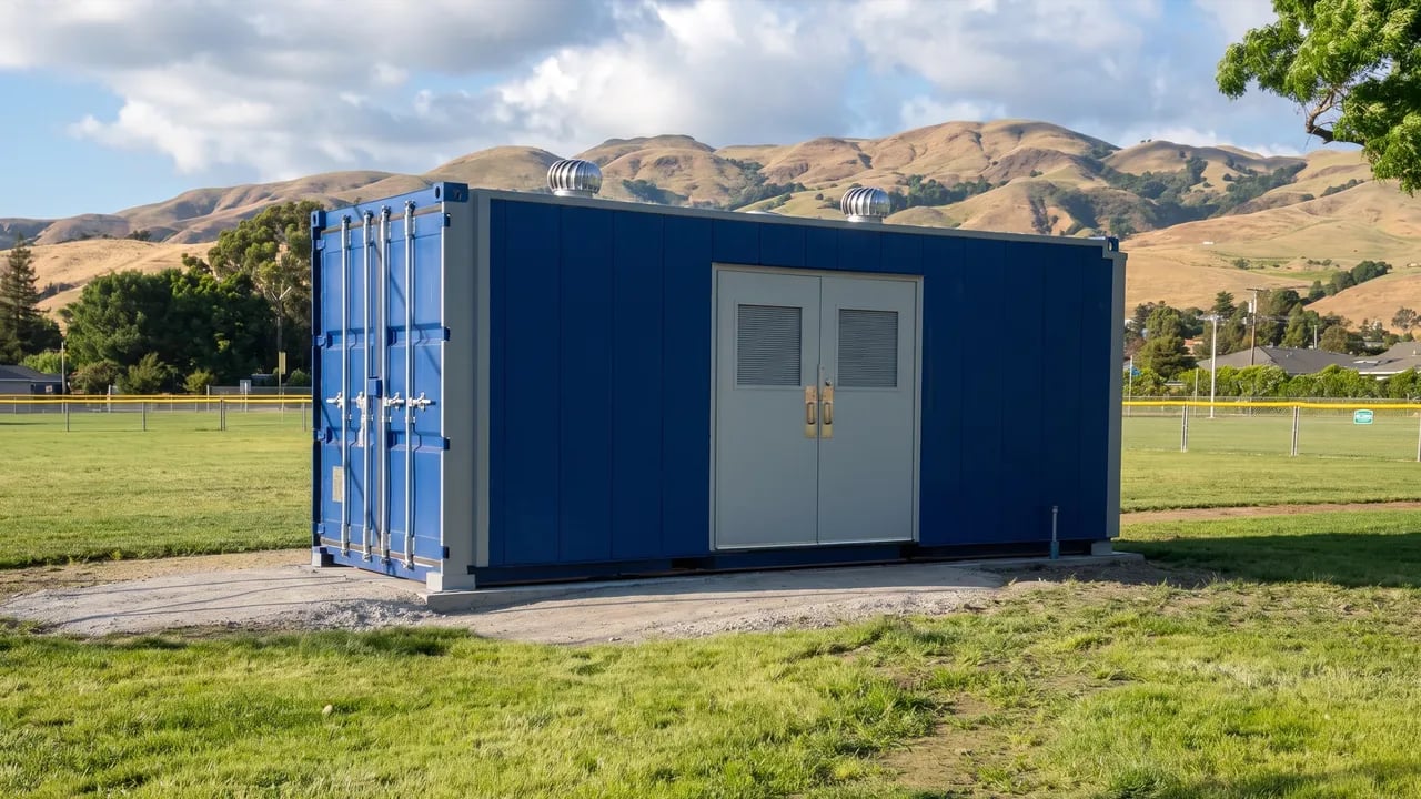 20ft container generator placed at the school area