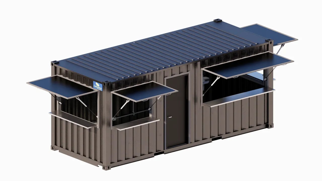 20ft Container kiosk render