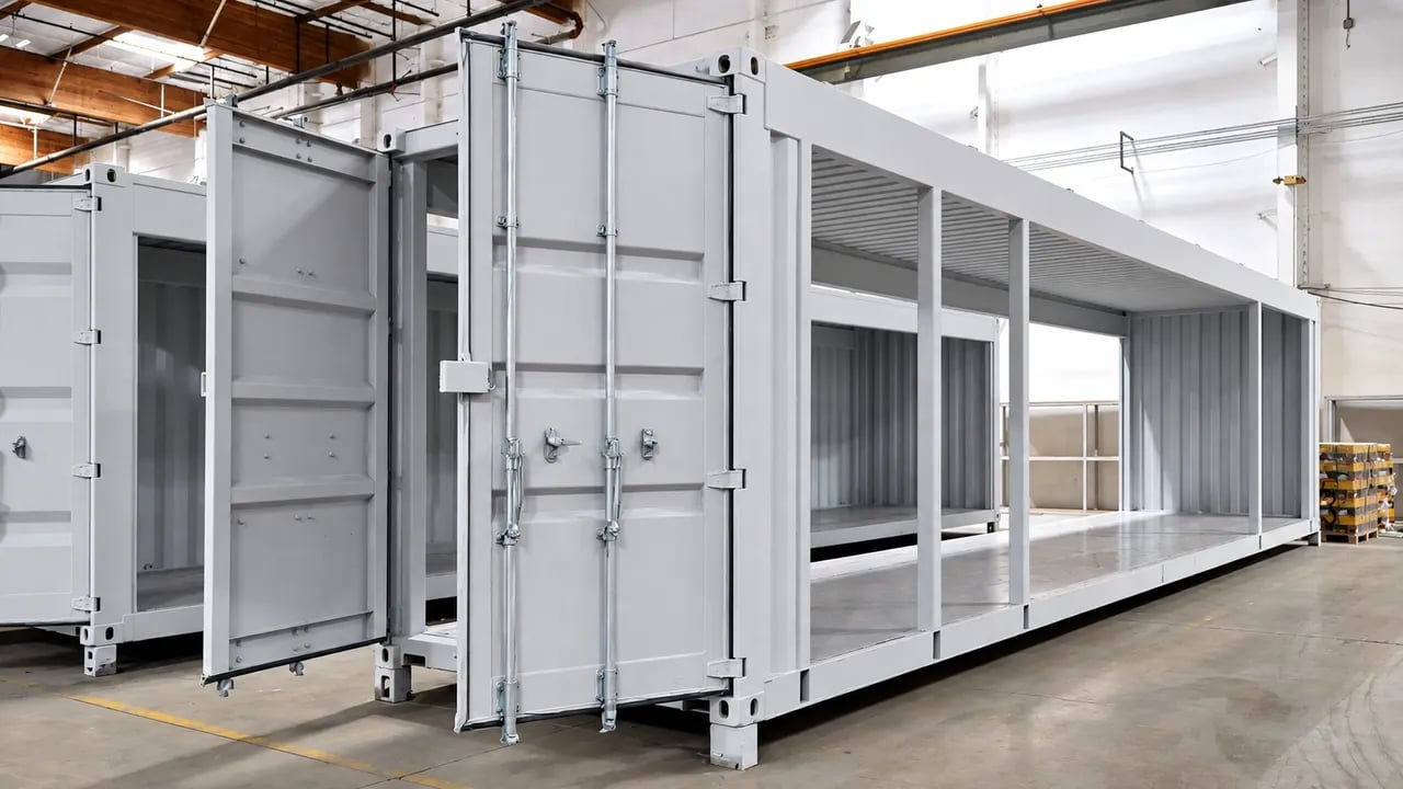 40ft modified containers in a factory