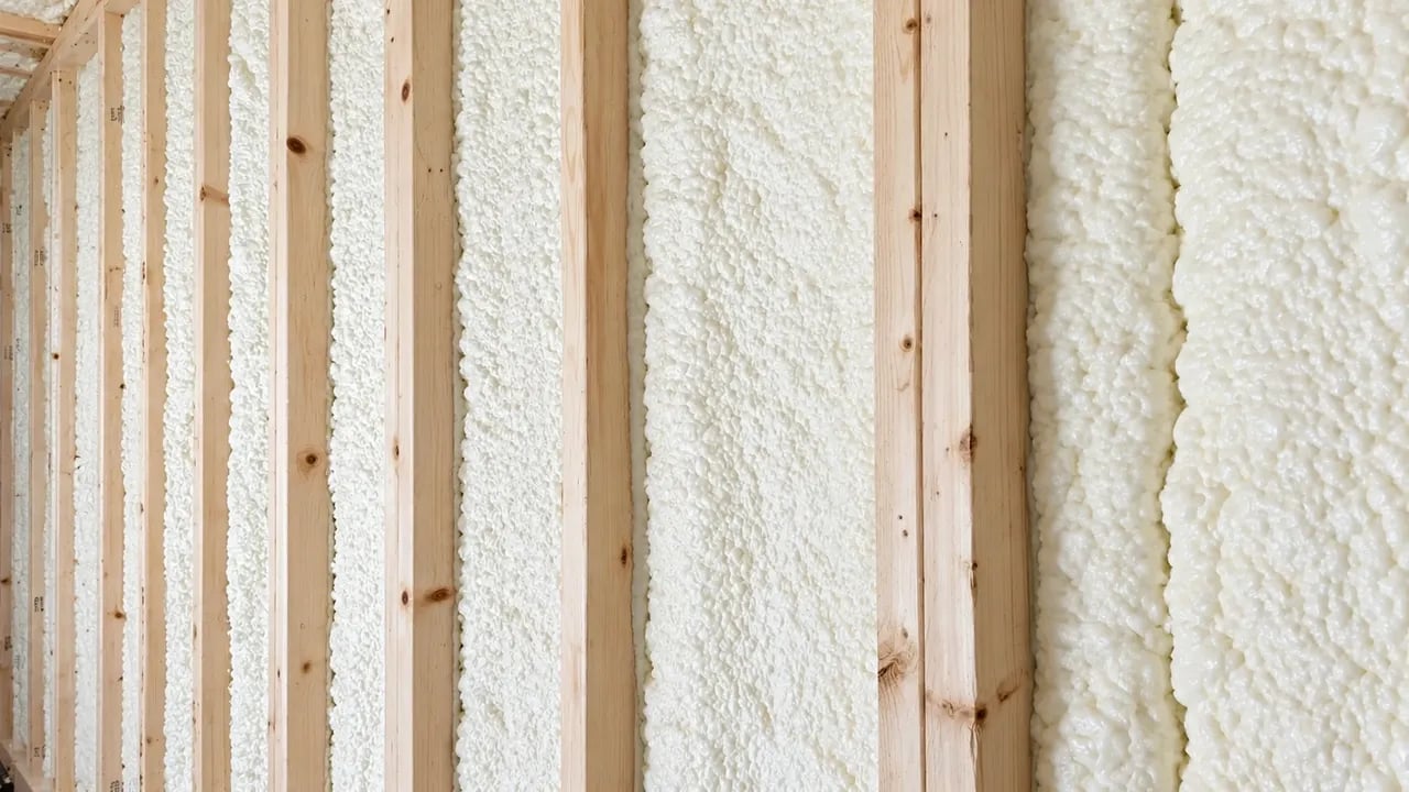 close up insulation of container
