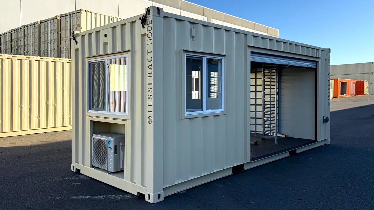 container with ramps placed at the yard