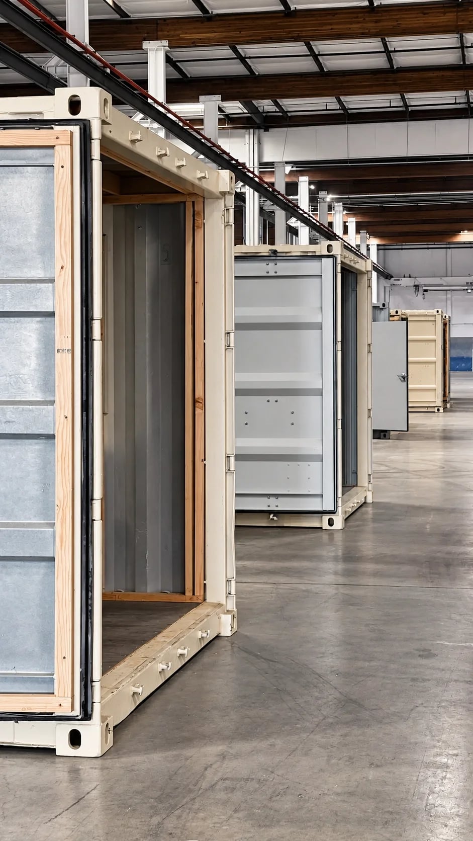 containers placed in line