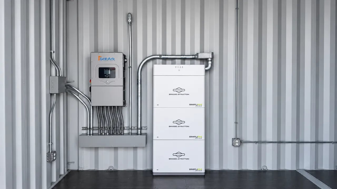 Electricity in shipping container