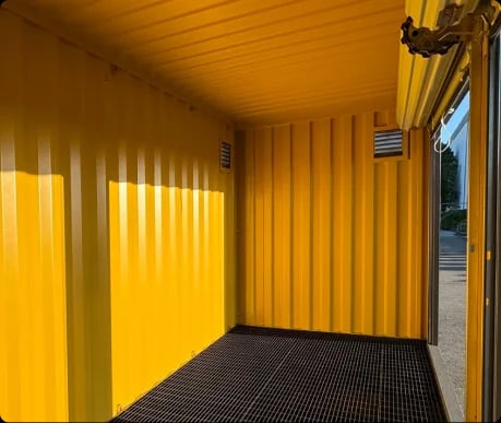 Hazmat container close-up