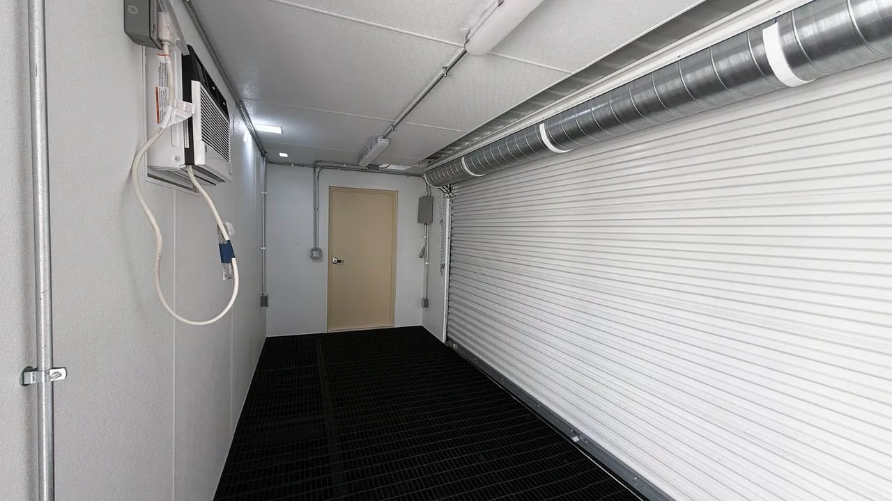 Hazmat container inside