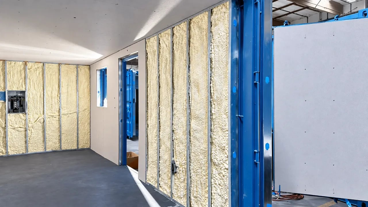 insulation of container walls
