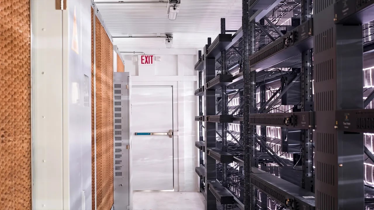 Mining container interior