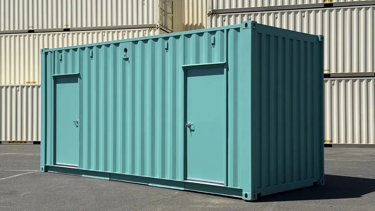Restroom container outside