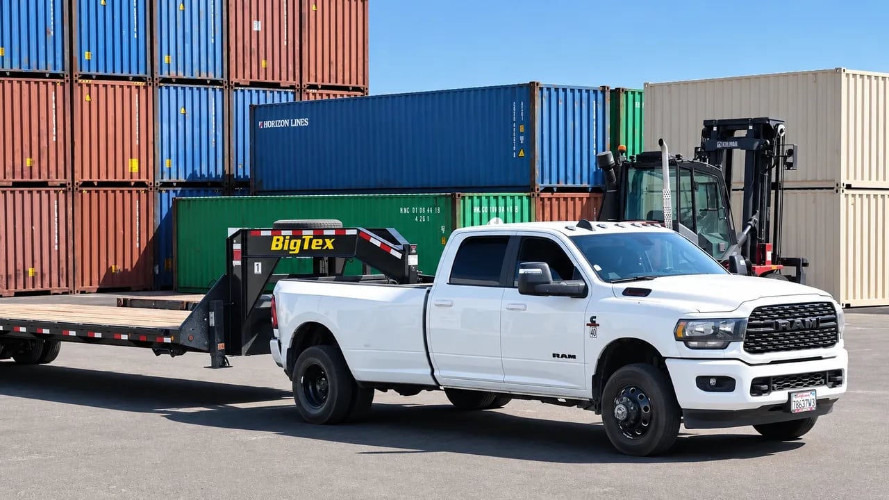 Truck on the yard