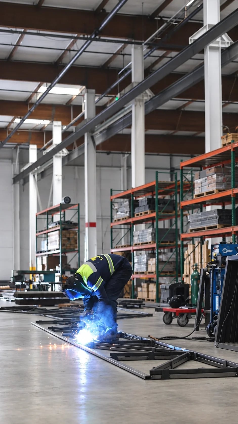 Welding components of containers