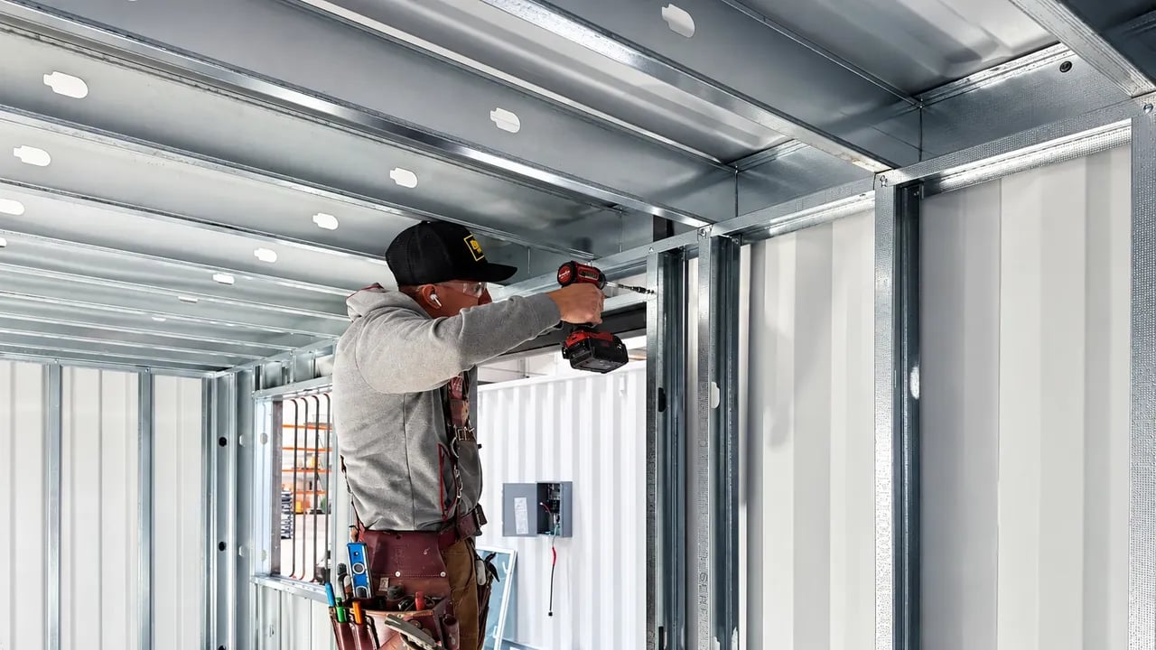 Worker inside the container