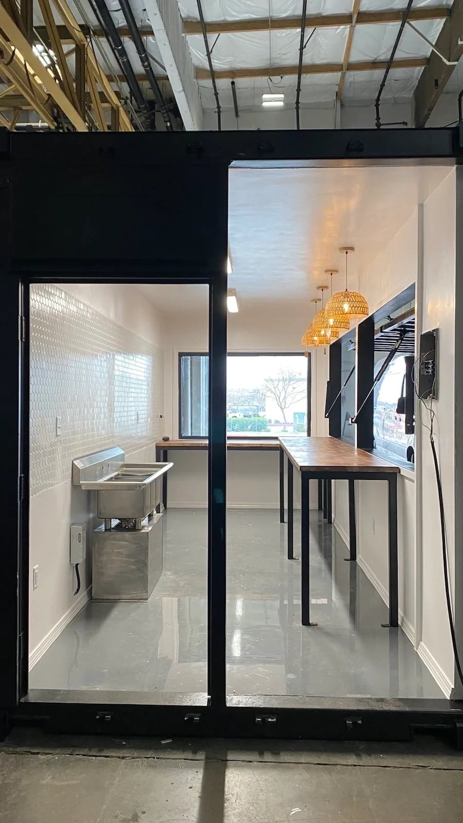 Bar container inside