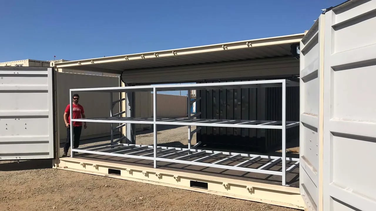 Racks inside