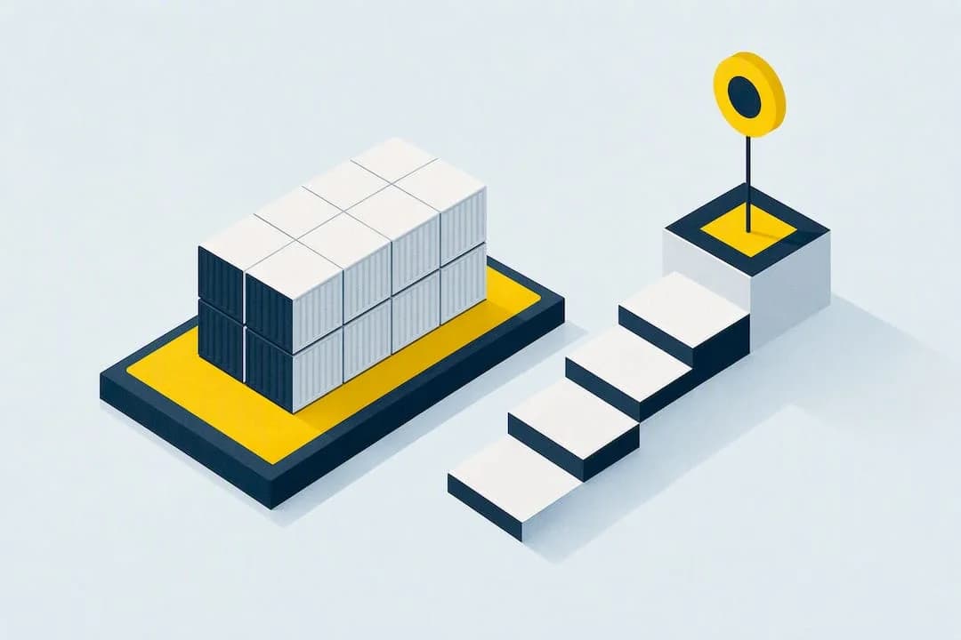 Isometric container weight verification title card