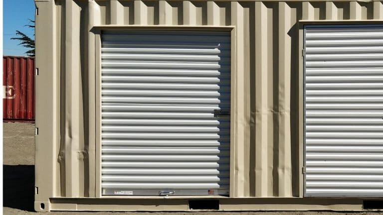 Shipping Container with Roll-Up Doors