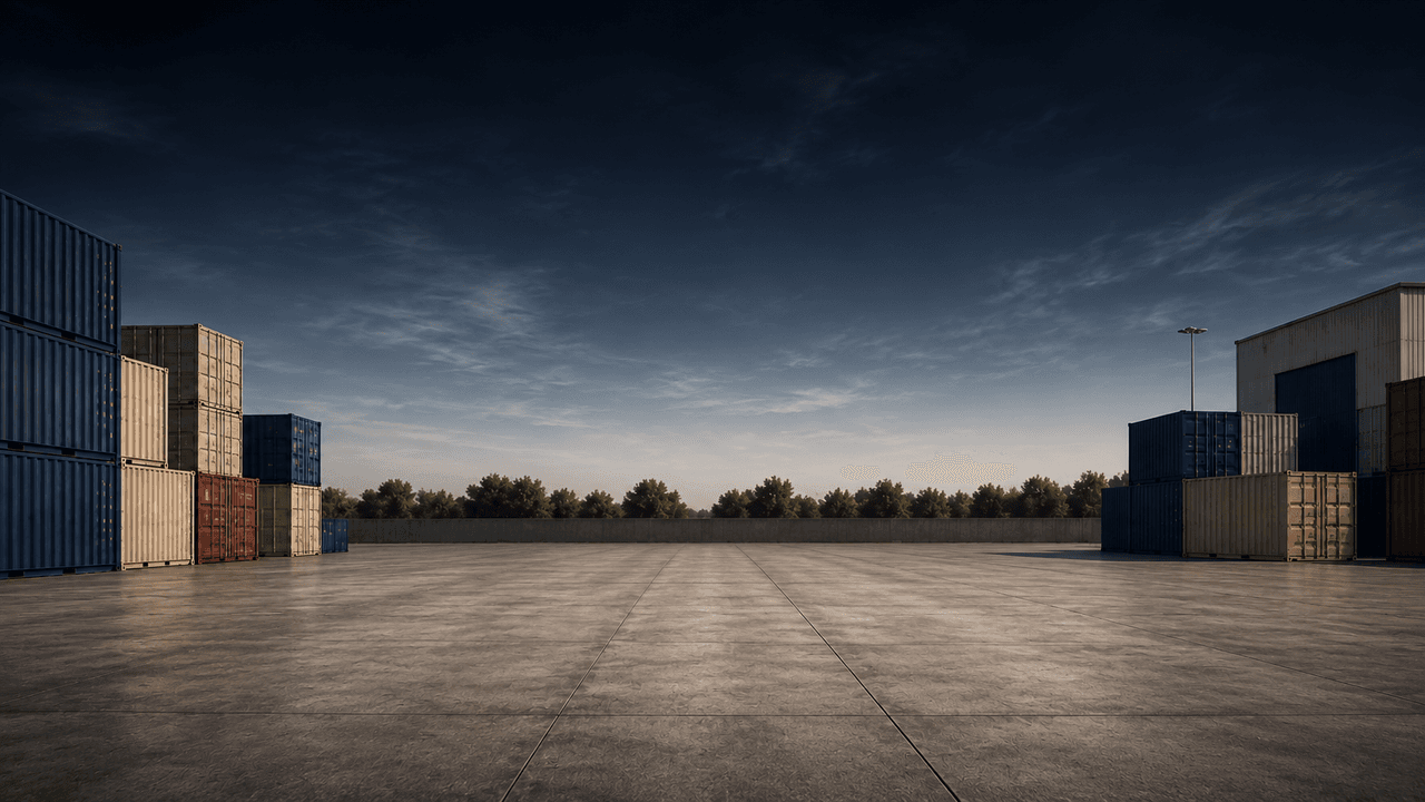 container yard background