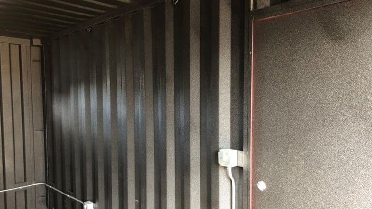 Rhino lining coating for shipping container