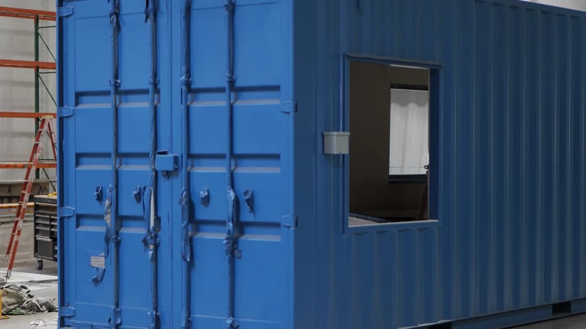 Blue container image