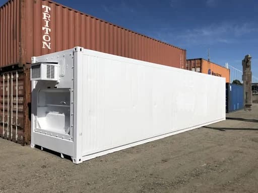 A 40-ft refrigerated container.
