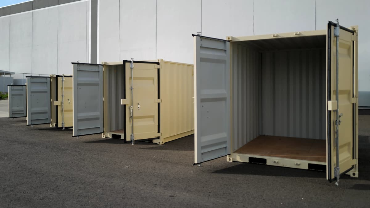 40ft High Cube Open Side w/ Post Shipping Container