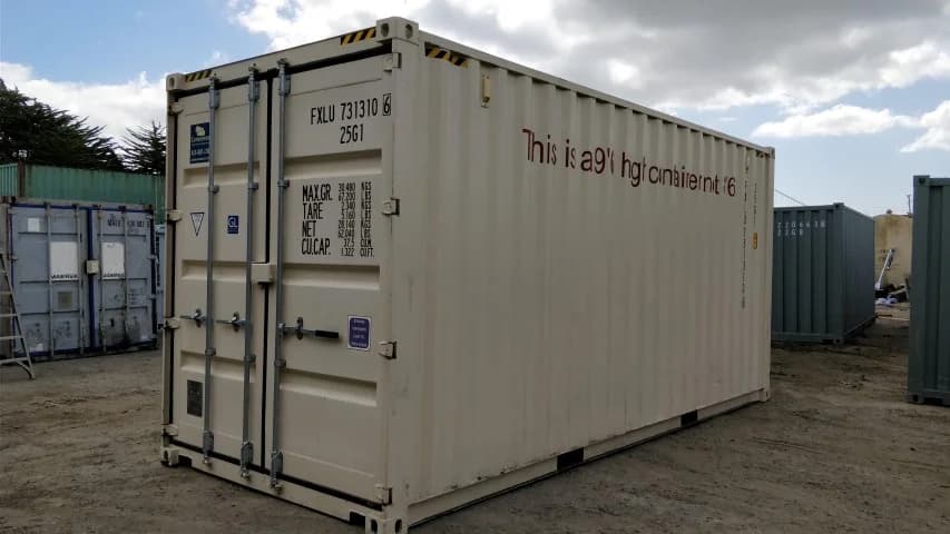 A 20ft High Cube (9.5ft) storage container