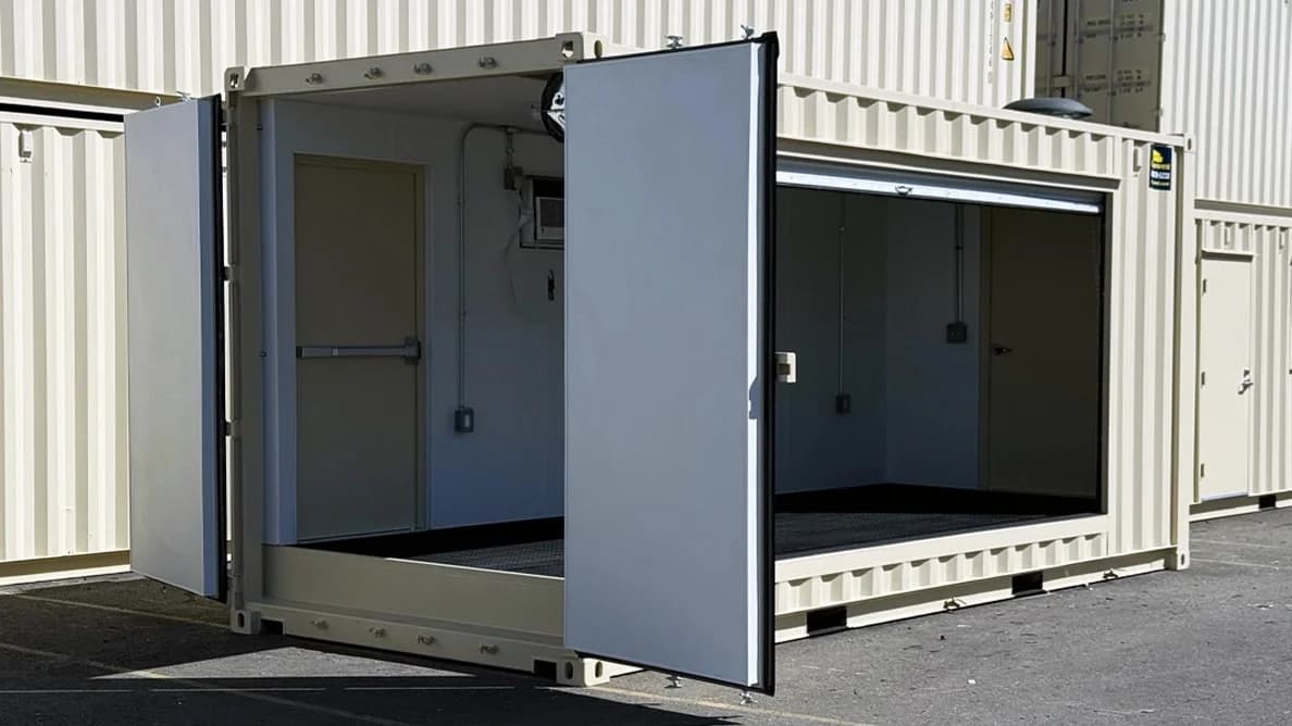 Container with roll-up door