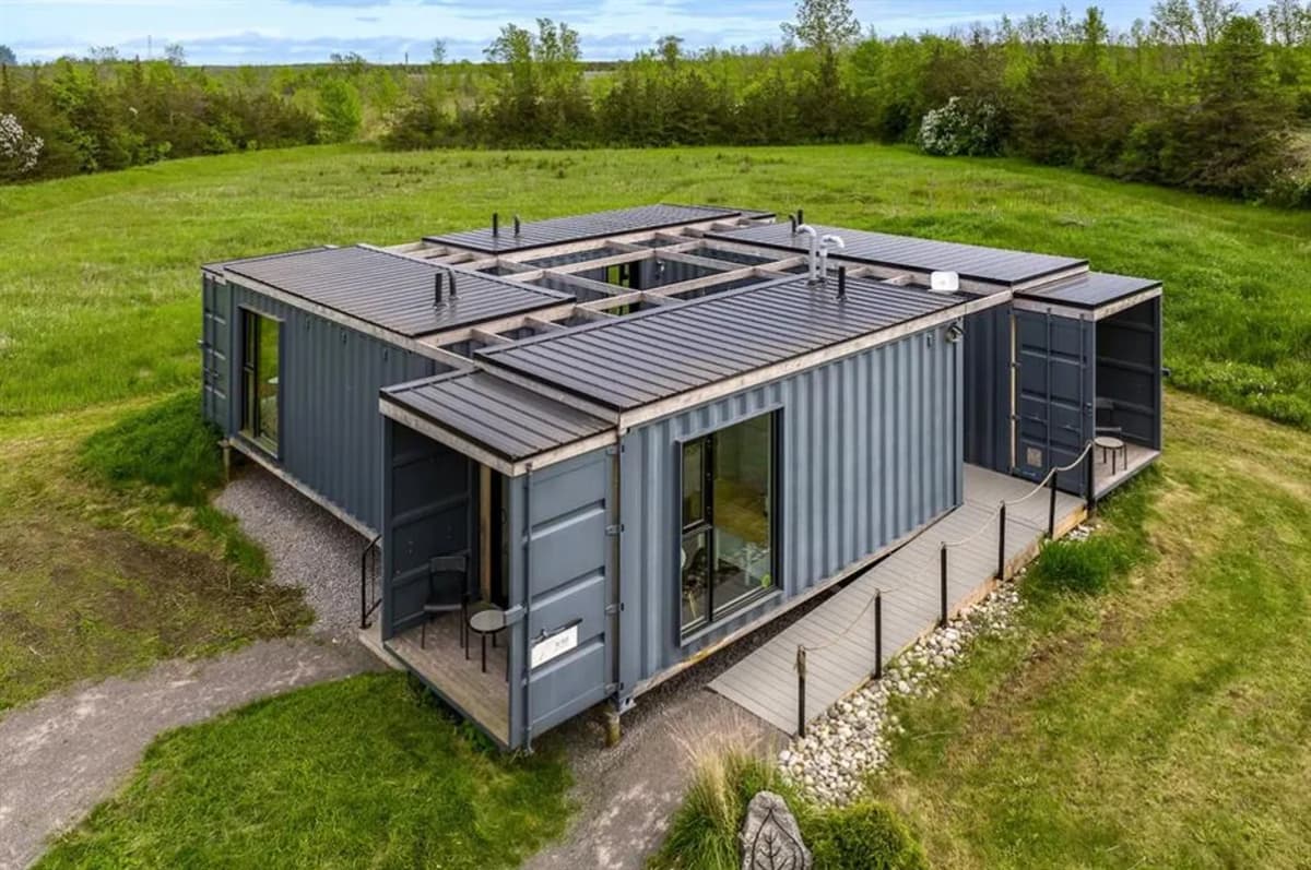 A shipping container apartment.