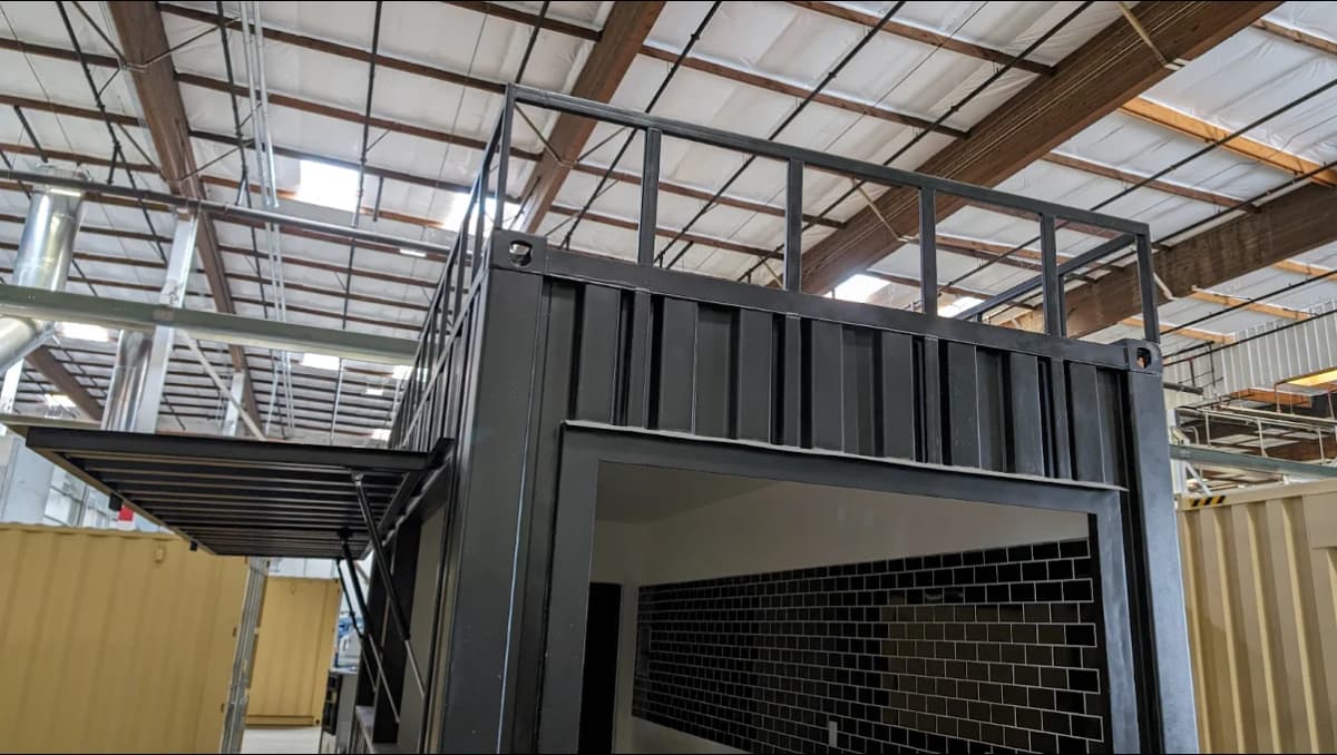 A shipping container home.
