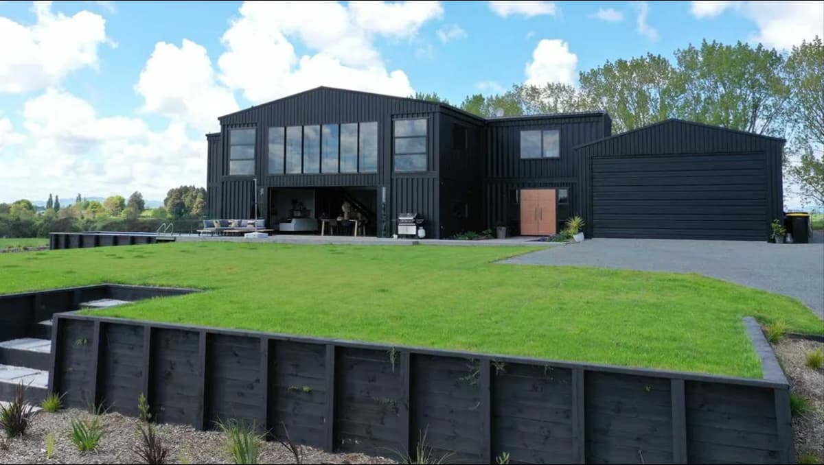 A shipping container home.