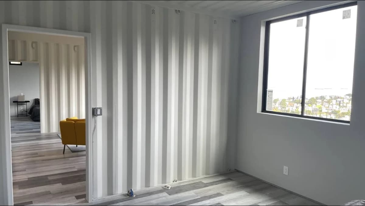 A shipping container office.