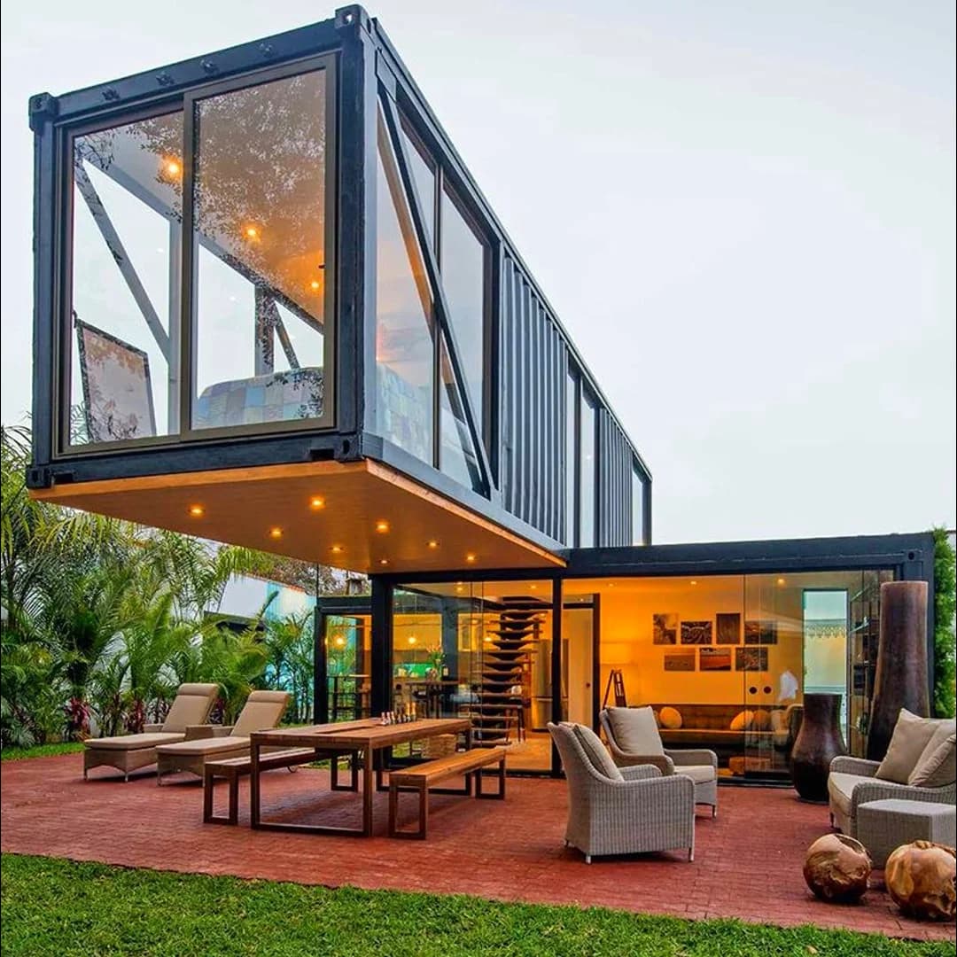 An image of a shipping container home.