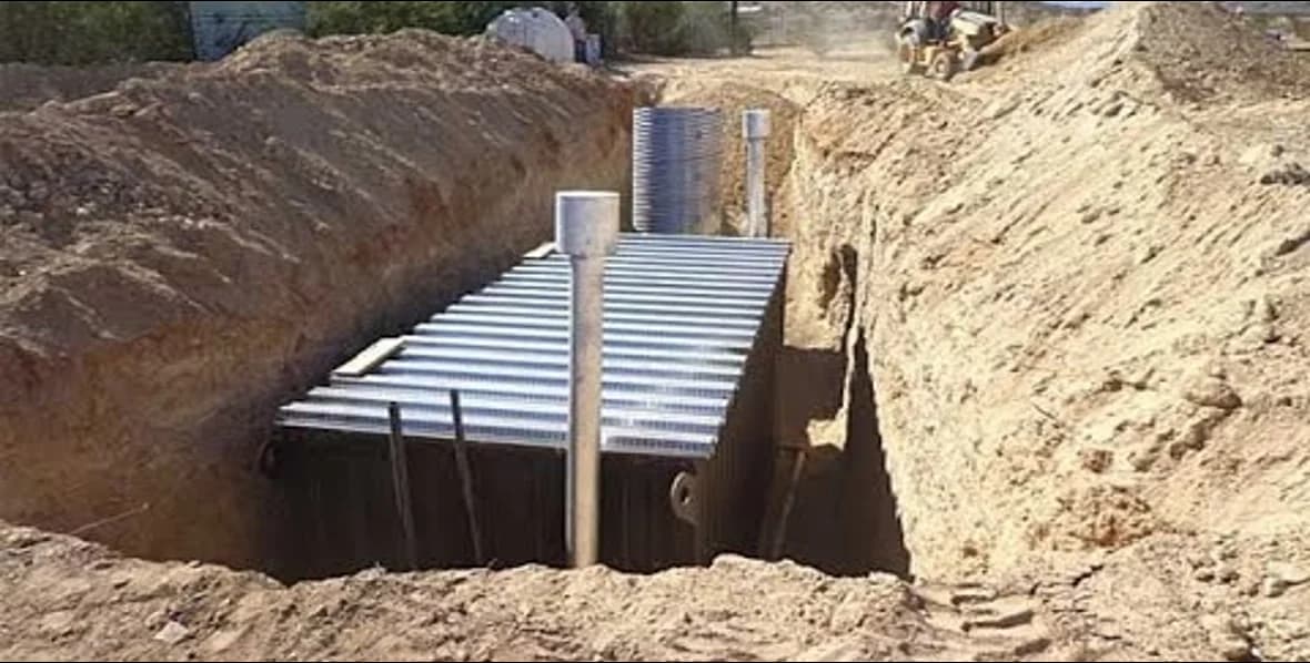 An underground shipping container project.