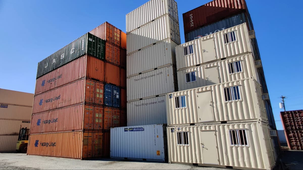 Conexwest shipping container inventory for Florida bunker and storage projects