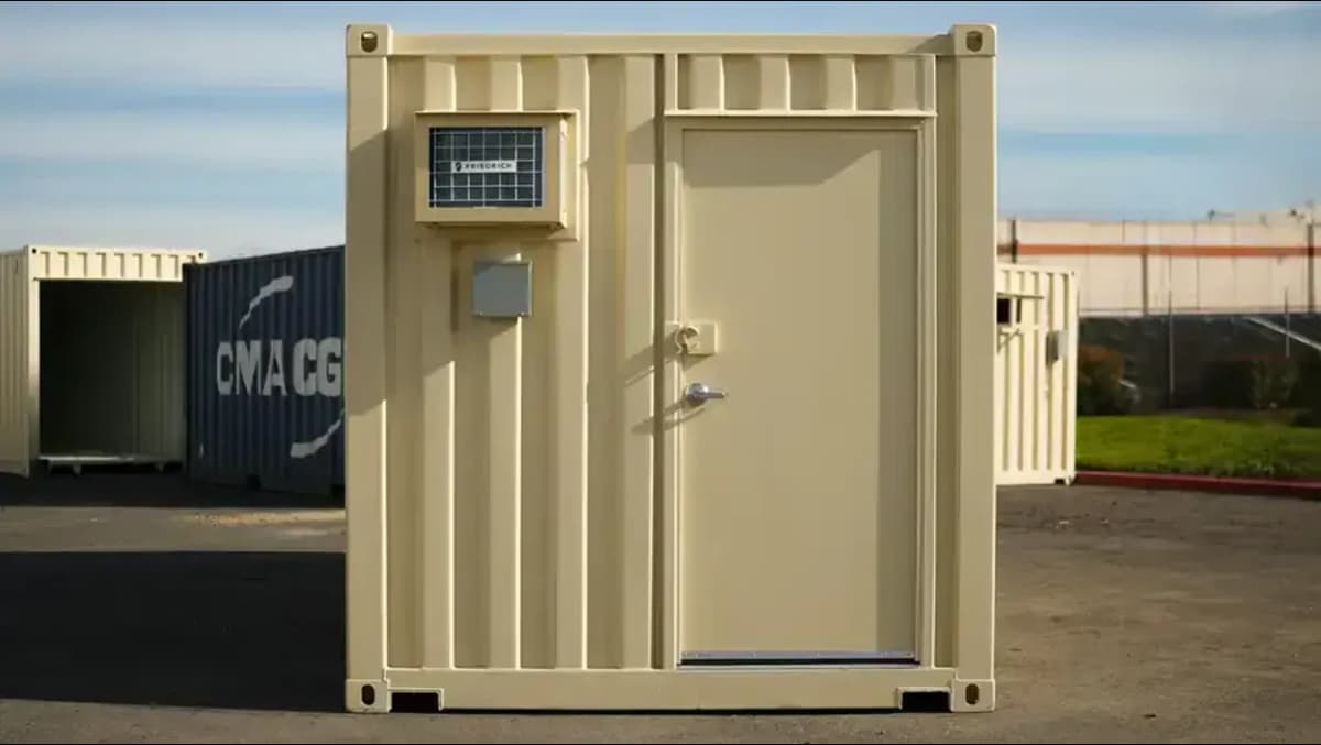 Conexwest 20-ft ground-level office with restroom.