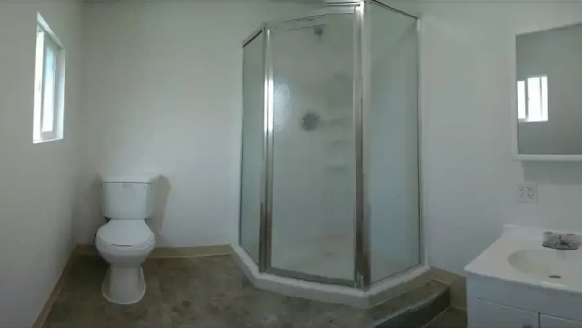 Conexwest bathroom for shipping containers.
