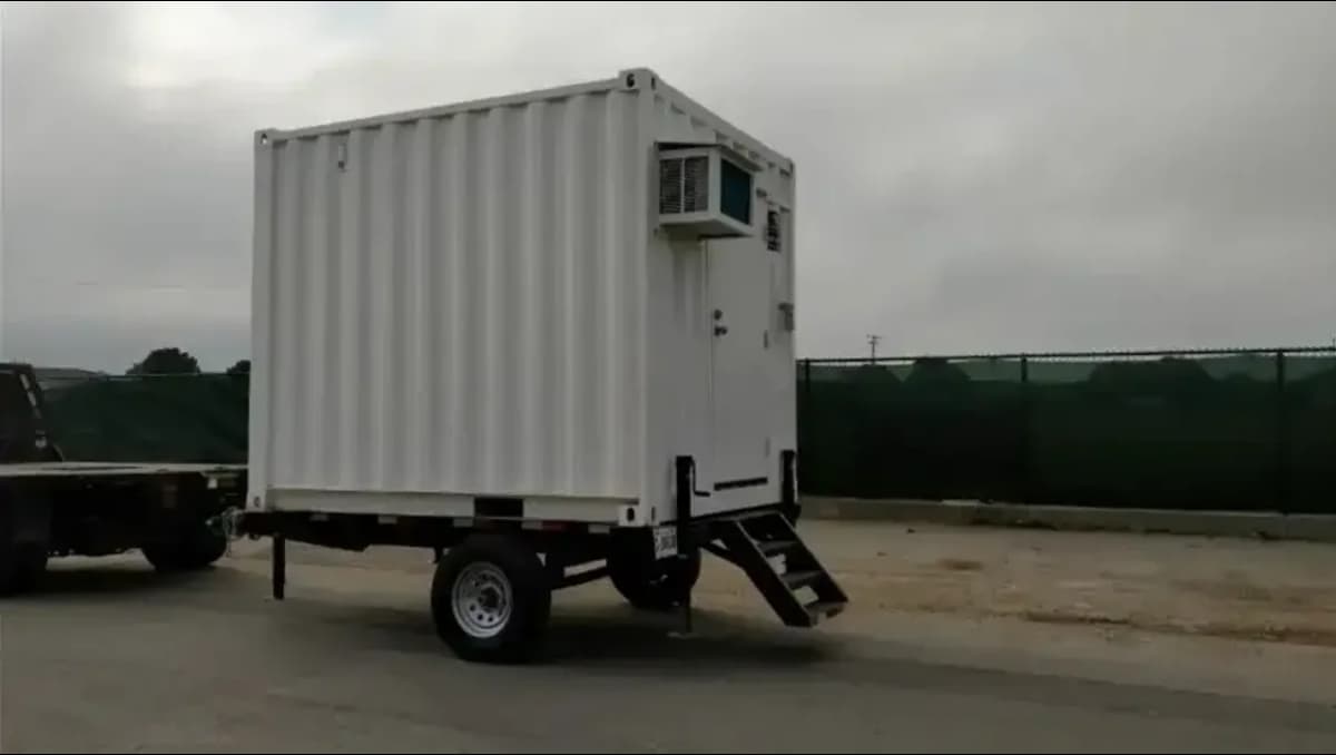Conexwest delivering a 10ft shipping container.
