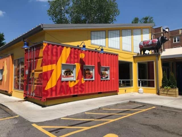 Custom shipping container restaurant