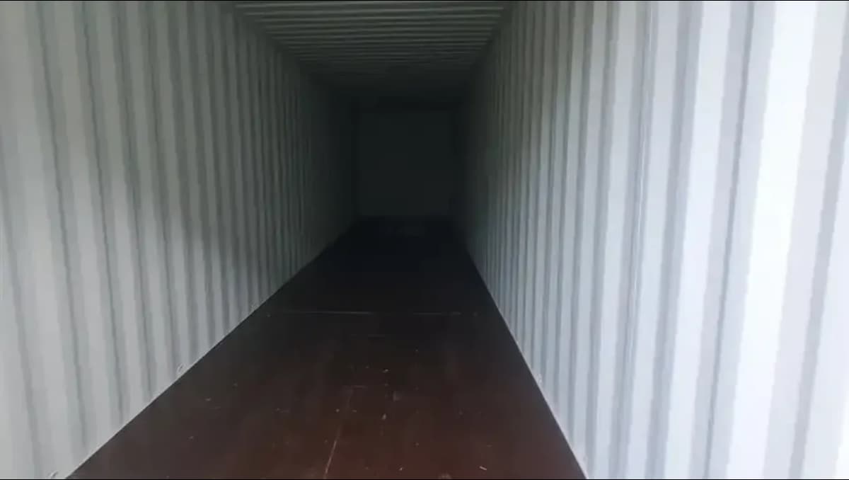 Interior of a 40ft container.