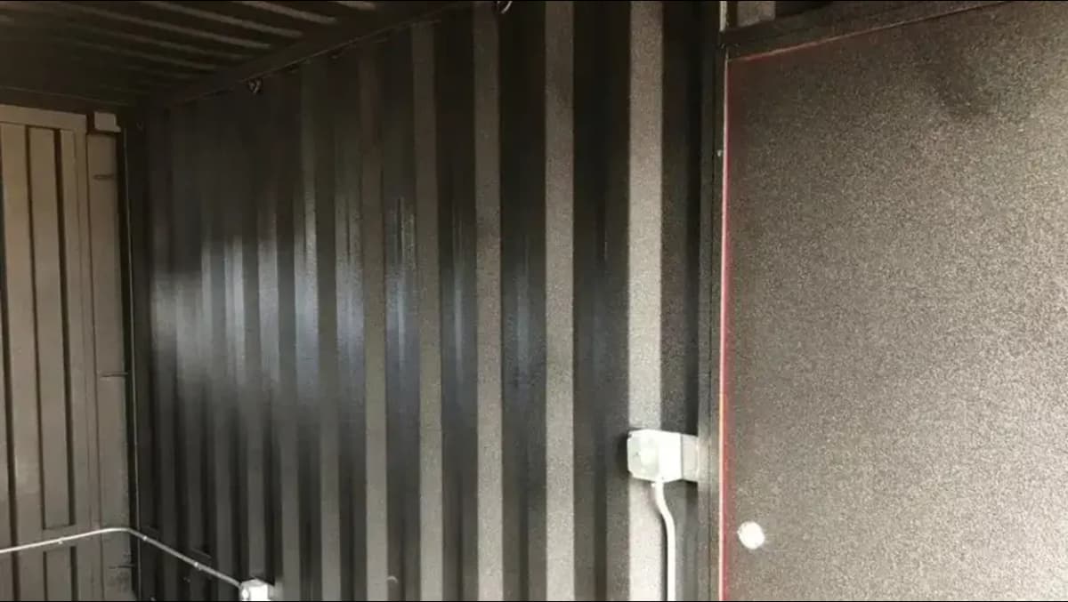 Rhino lining coating for shipping containers.
