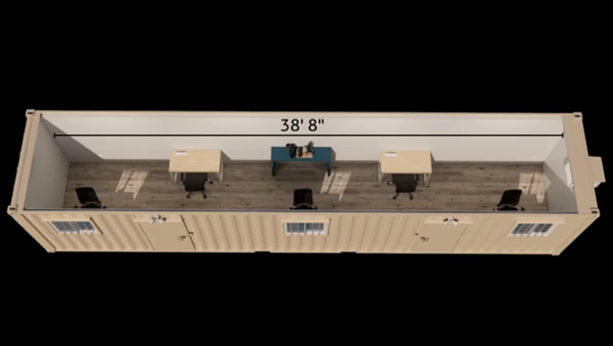 Showing a Conexwest Container rental unit that can be used as Office Space