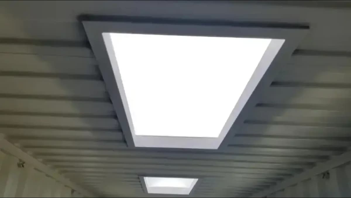 Skylight for shipping containers.