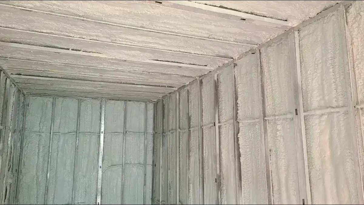 Spray foam insulation
