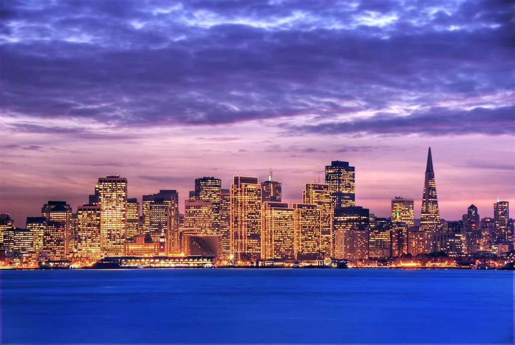 Views of San Francisco from Treasure Island