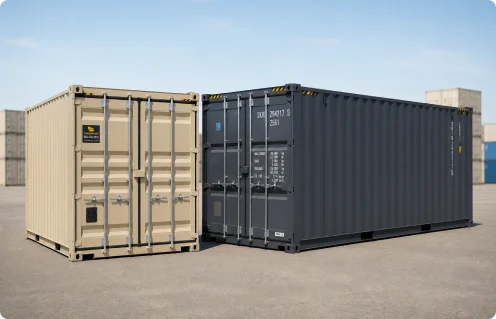10ft and 20ft high cube containers prepared for the project