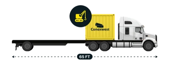 10ft flatbed shipping container delivery by Conexwest