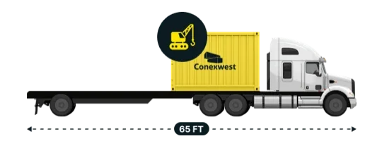 16ft flatbed shipping container delivery by Conexwest