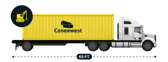 30ft flatbed shipping container delivery by Conexwest