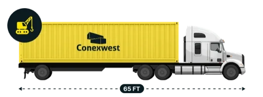 40ft flatbed shipping container delivery by Conexwest