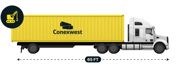 45ft flatbed shipping container delivery by Conexwest