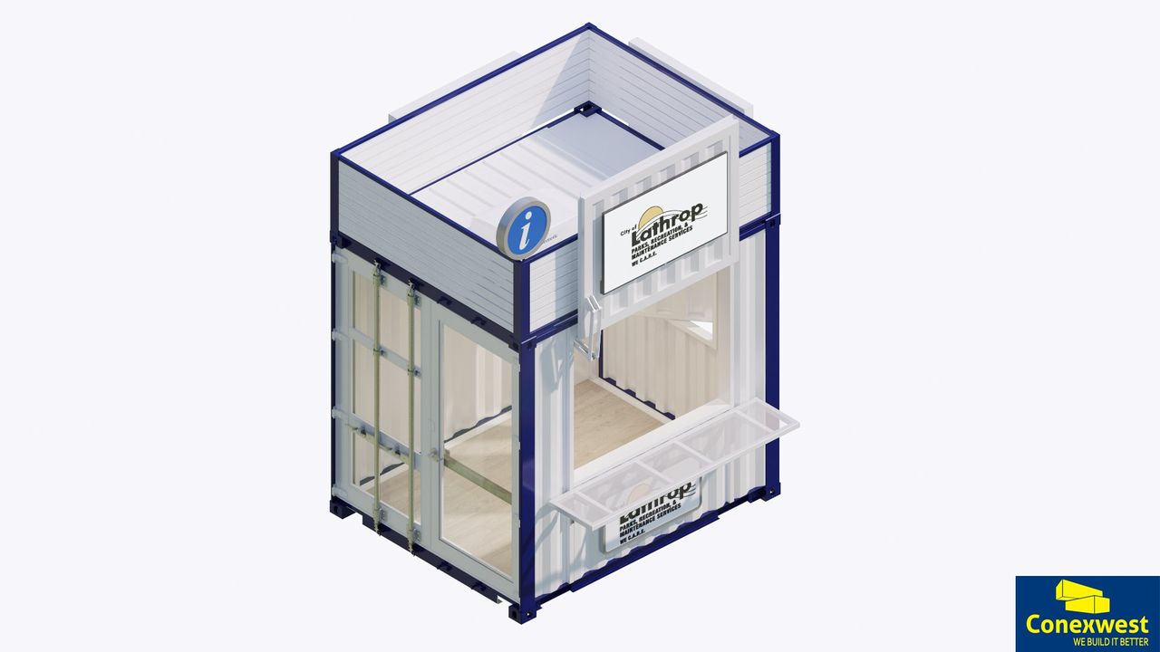 City of Lathrop visitor center container rendering